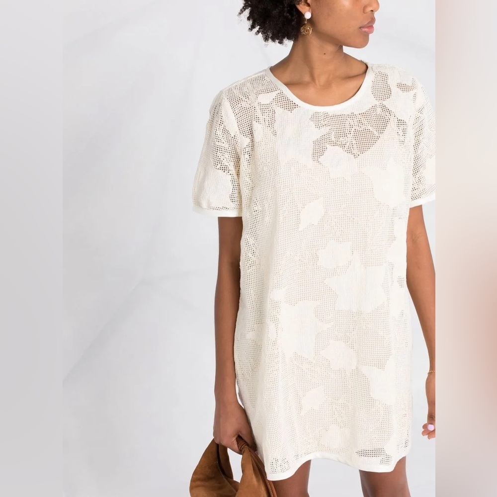 rag & bone Cream Lace Short Sleeve Dress | Brand New